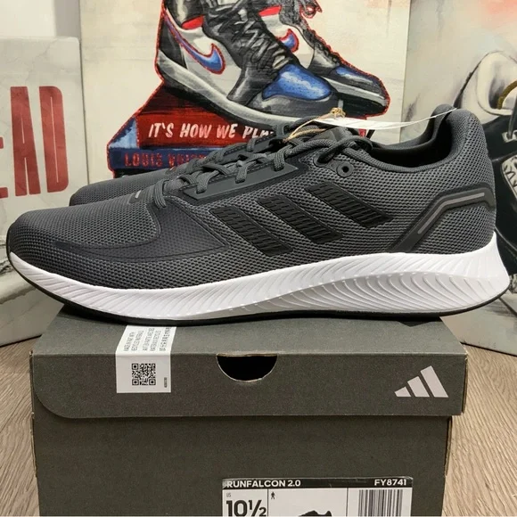 Adidas Men Run Falcon 2.0 FY8741 Gray Running Shoes Sneakers Men's Multi Sizes - Picture 3 of 13